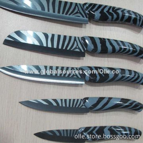 Snake Strips Handle Ceramic Knife